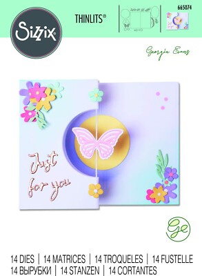 Sizzix Thinlits Butterfly Spinner Card Cutting Dies by Georgia Evan NEW