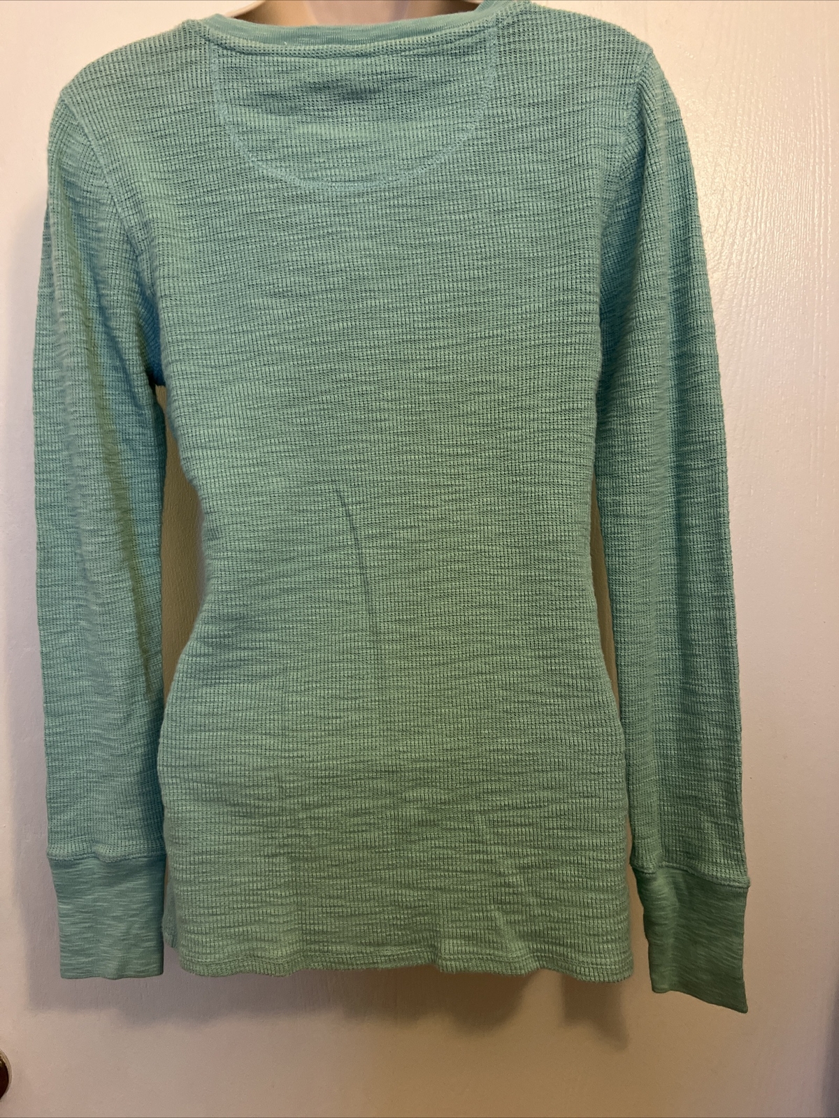 Adorable Mint Green Ruffled Pendleton Cotton Swea… - image 5