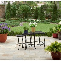 Patio Side End Coffee Table For Small Spaces Lawn Backyard Furniture Set Of 3 Patio Side End Coffee Table For Small Spaces Lawn Backyard Furniture Set Of 3