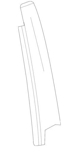 Original GMC 2010-2017 Chevrolet GMC Terrain puerta delantera derecha moldura ventana 84006057 Foto 2 de 3