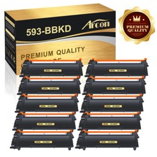 10 Pack Black Toner 593-BBKD Cartridge For Dell E310 E310DW E515DN E515DW E514DW