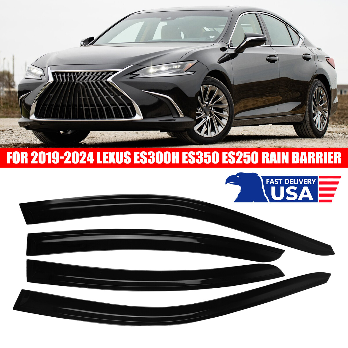 Lexus Es300h 2023 FOR 2019-2025 LEXUS ES300h ES350 JDM 3D WAVY MUGEN ...