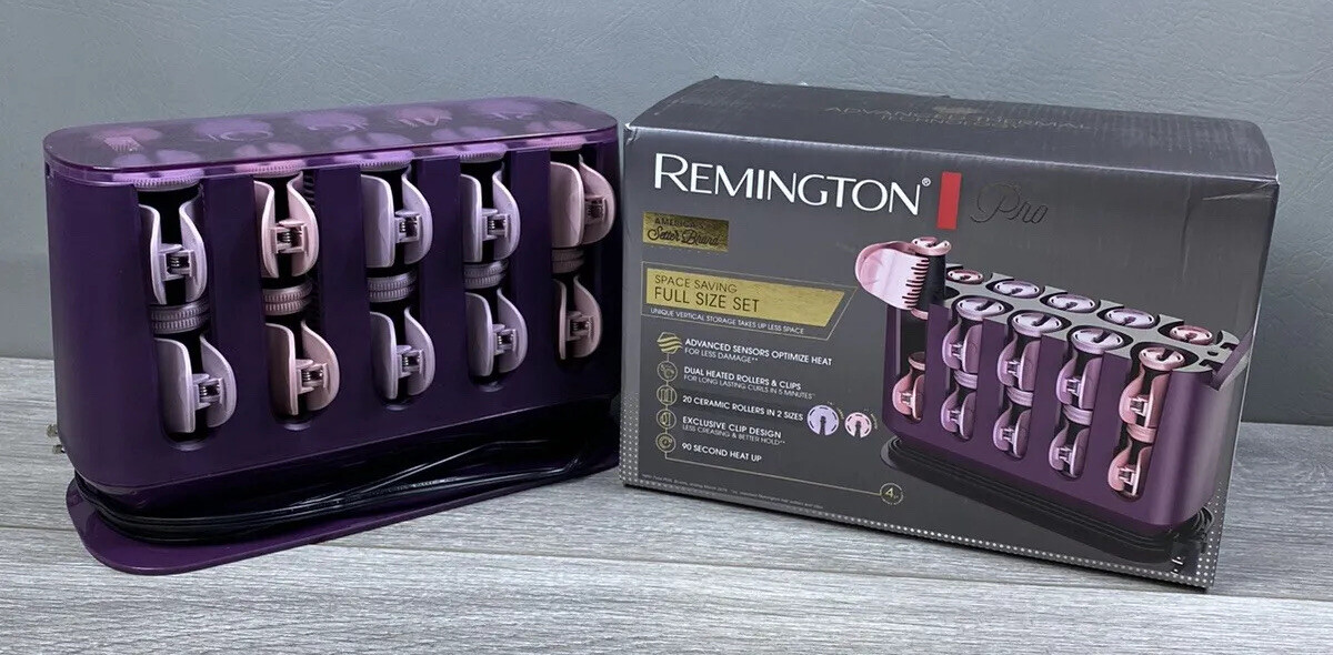 Remington Pro T Studio H9102 Thermaluxe Ceramic Hair Hot Rollers Set Curlers