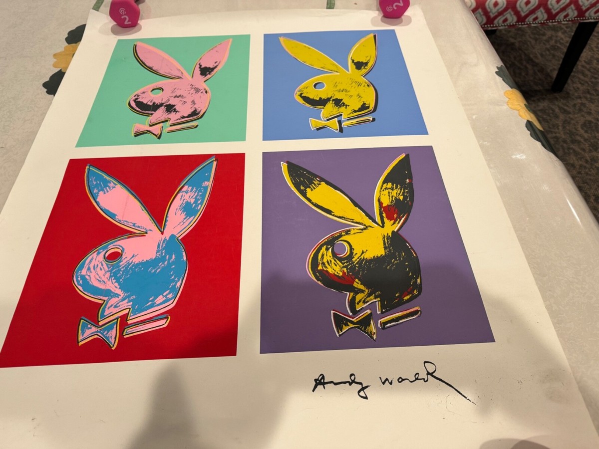 アンディ ウォーホル Playboy Bunny 4 1999年製 ポスター Original Vintage ANDY WARHOL PLAYBOY BUNNY 4 Bunnies Pop Art
