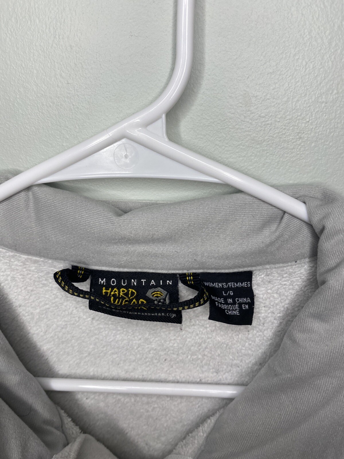 MOUNTAIN HARDWEAR Jacket Fleece FUZZY Full Zip Coat SOFT Gray White