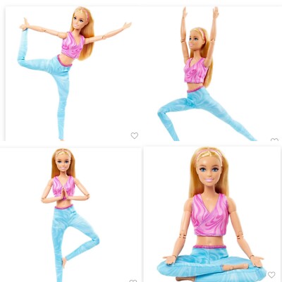 Barbie Made to Move Blonde Barbie Yoga, gymnastic or dance