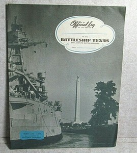 Rare 1950's Battleship Texas Official Log from San Jacinto Battlegrounds Foldout