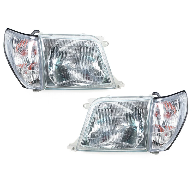 1 Juego Faros VIDRIO Para Toyota LAND CRUISER PRADO LC90 1996 1997-2002 Faros Foto 2 de 4