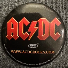 AC/DC Epic Records 2003 Promo Button Pinback 2.5" Round Very Good Condition
