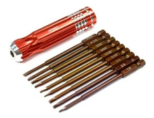 QuickPit 9pcs Set, Phillips+Flat+Hex Tip Set (0.05 1.5 1/16 5/64 2.5 3/32 3.0)