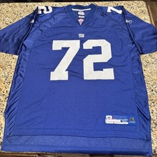 New York Giants Football Jersey Mens XL Blue NFL Reebok Players Osi Umenyiora 72