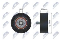 NTY Umlenk-/FüHrungsrolle, Keilrippenriemen RNK-DW-006 FüR Ssangyong