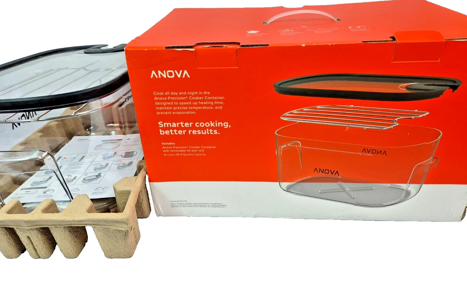 Anova LARGE Sous Vide Precision Cooker Container ANTC01 - 16L, 16.9 Quart
Opens in a new window or t