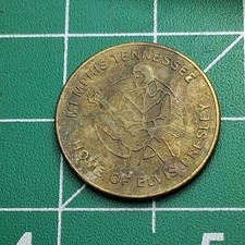 Vintage Beale Street Memphis Tennessee Elvis Presley / Horn Bronze Token Coin