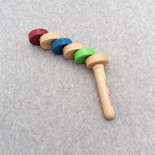 TrueBalance Wooden Balance Toy Color Disc Wobbler Montessori Sensory Kids Toy