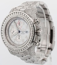 Breitling Super Avenger DIAMOND Chronograph 48mm Steel Watch A13370 BOX 3