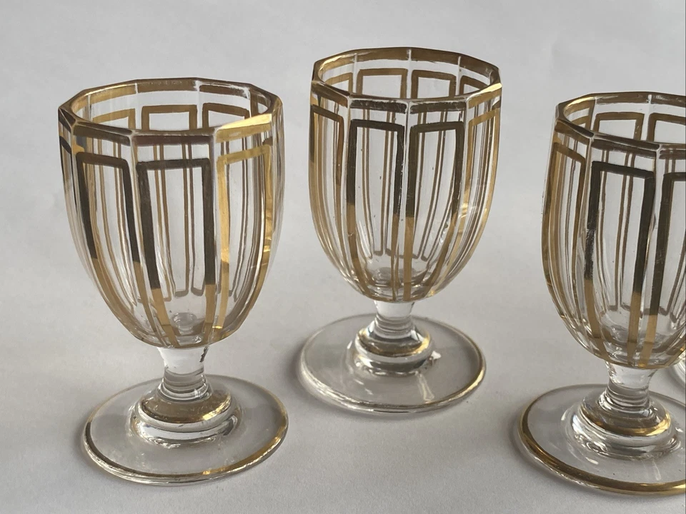 Verre à Cave À Liqueur en Cristal Baccarat Doré À L’or Fin (à la pièce) - Photo 2/4