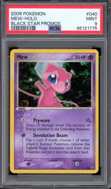 PSA 9 Mew Holo Black Star Promo 2006 Pokemon Trading Card Game #040