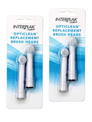 2 Pack - Interplak by Conair OptiClean Replacement Brush Heads, 2 EA