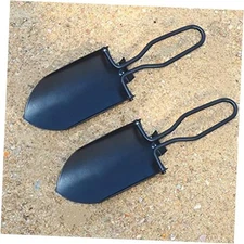  Garden Trowel Mini Outdoor Foldable Hand Shovel () Black-2pcs