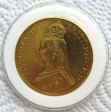 Great Britain 1887 Gold 5 Pounds Victoria