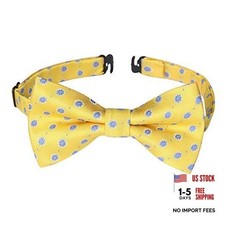 Bow Ties for Boys Pre Tied Toddler Bow Tie Adjustable Kids One Size Yellow