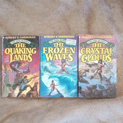 Robert E. Vardeman Jade Demons PB Lot Quaking Frozen Crystal Great Cond.