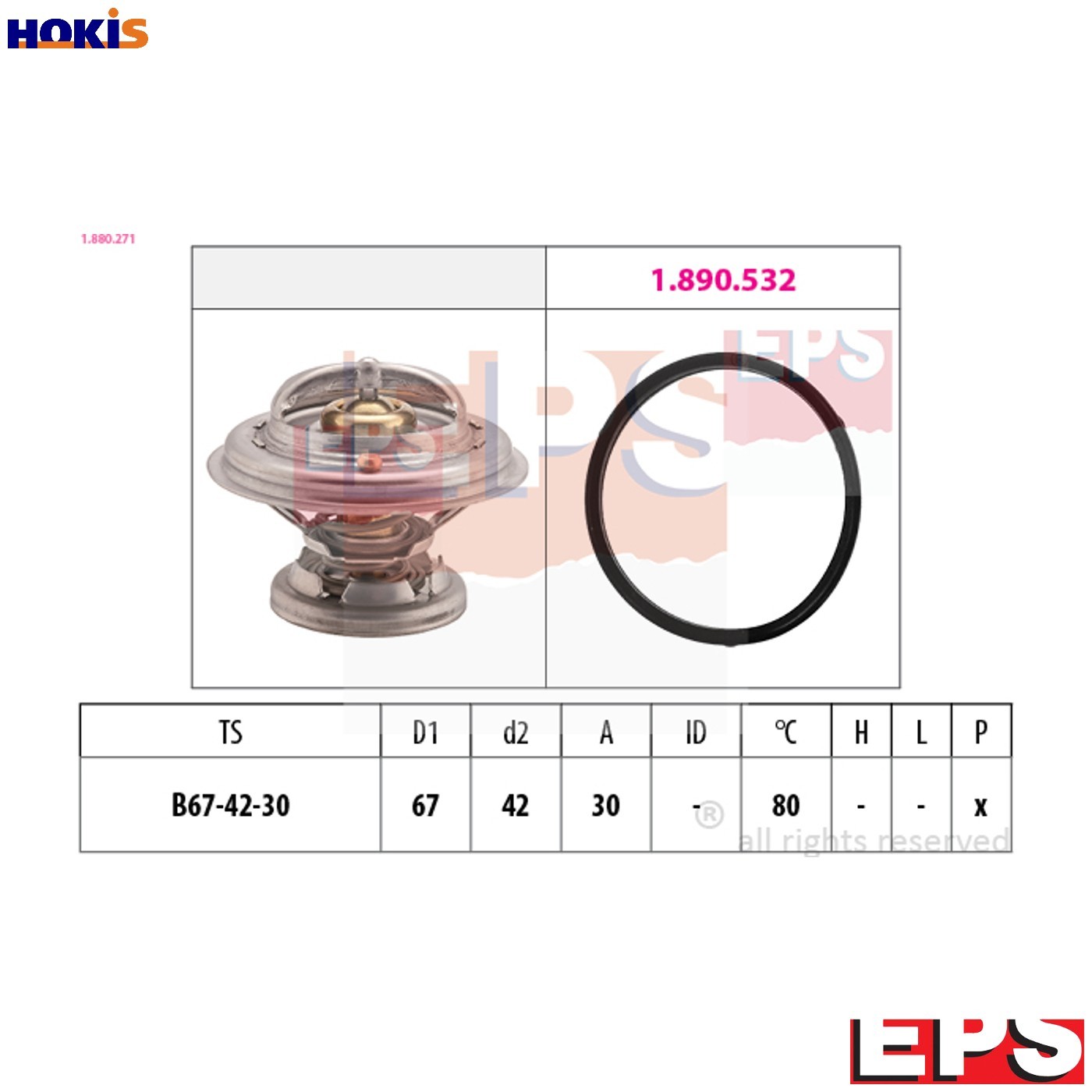THERMOSTAT COOLANT 1.880.271 FOR MERCEDES-BENZ 124/T-Model/Break G-CLASS/SUV