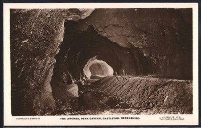 Castleton, The Archer, Peak Cavern, Ansichtskarte 