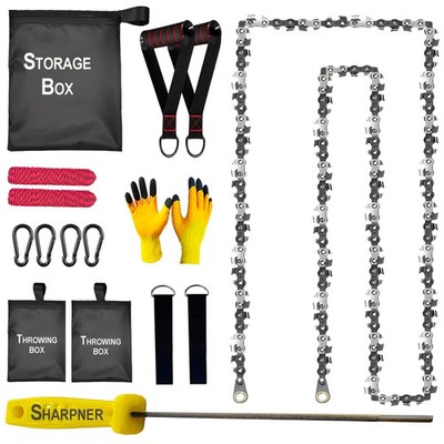 55 Inch High Limb Rope Saw Dual Sided Pocket Chainsaw Tree Cutting Tool