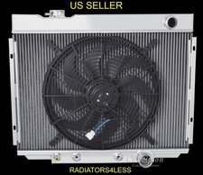 Champion 4 Row Aluminum Radiator 16 Fan 64-66 Ford Galaxie Small Block 24 Core Champion 4 Row Aluminum Radiator 16 Fan 64-66 Ford Galaxie Small Block 24 Core