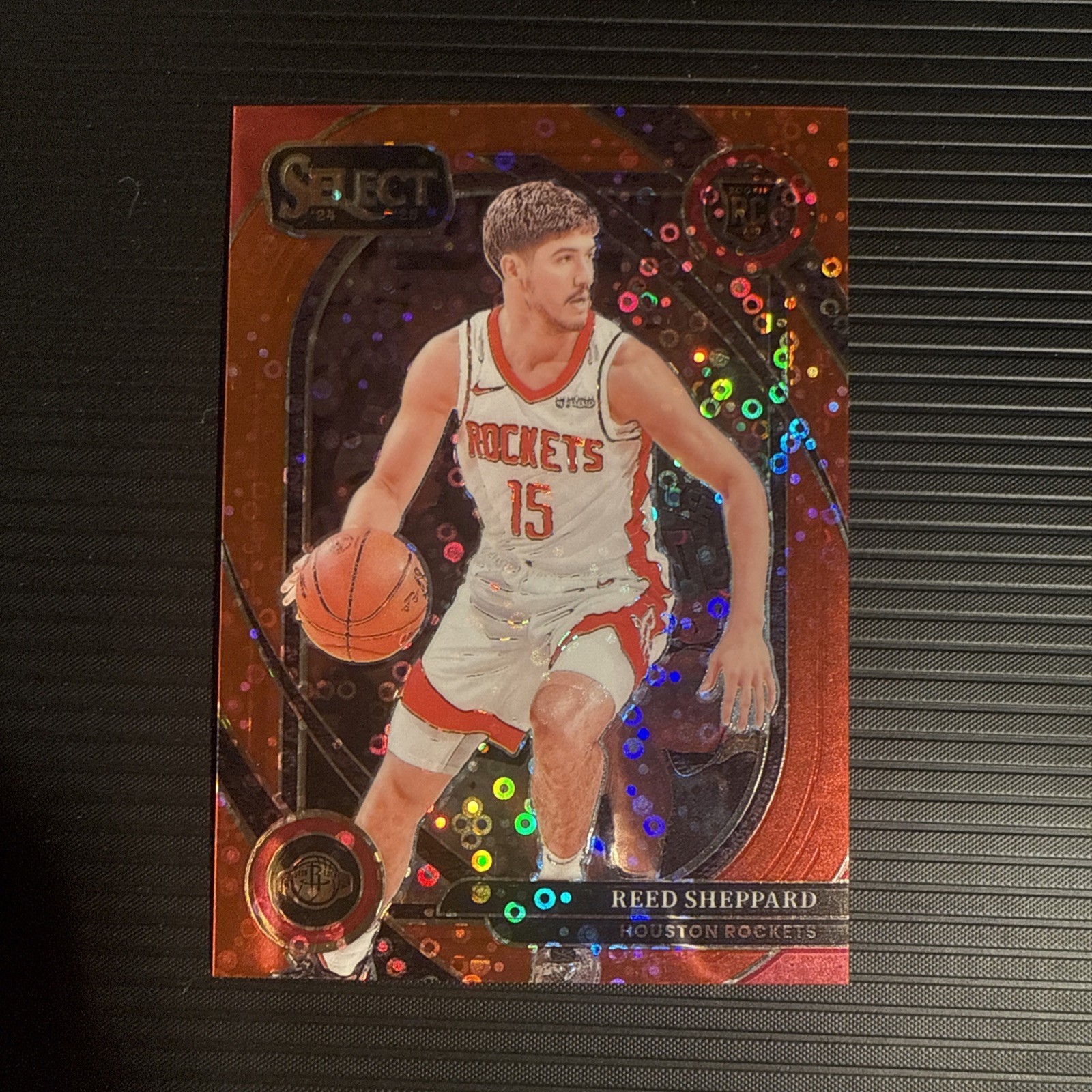 Reed Sheppard 2024-25 Select #299 Red Disco Prizm #/49 RC Courtside