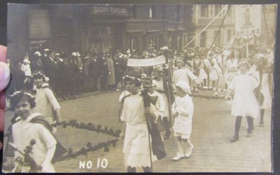 Vintage RPPC Postcard, May Queen Parade taken May 18, 1924, United Kingdom
