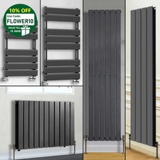 Anthracite Flat Panel Bathroom Designer Radiator Towel Rail Central Heating UK