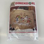 1999 Dimensions Stamped Cross Stitch Kit Snow Folk Quilt 43”x 34” Christmas NEW