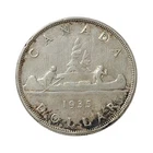 1935 Canada $1 Dollar Silver .06oz ASW 80% Circulated