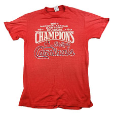 MLB Baseball Champions Logo 7 80s Vintage St. Louis Cardinals Shirt Mens Medium
