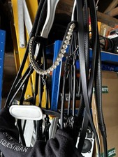 Stampede Double Bridle Black Leather  Full Size