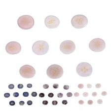 10x Rune StoneSet Multipurpose Polished Healing Witches RuneSet With Engraved Gy