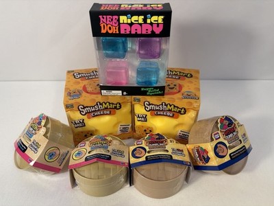 Squishy Lot Nee Doh, Dumpling & Squishy Cheese 10 Total Squishes