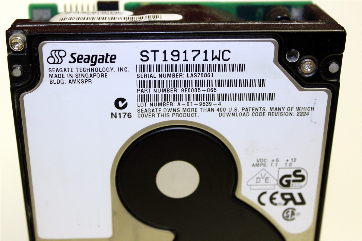Seagate Barracuda HDD ST19171WC 9E0005-001 9.1GB SCSI 80-Pin 3.5
