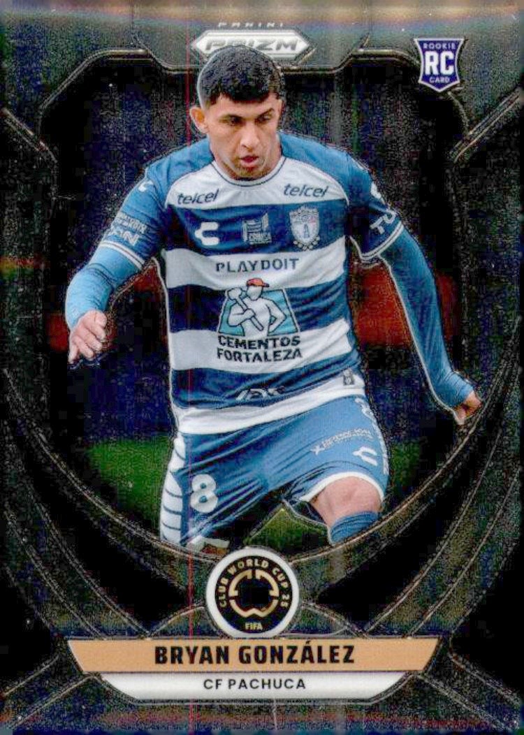2025 Panini Prizm Soccer #144 Bryan Gonzalez RC Pachuca Rookie Futbol NM Raw