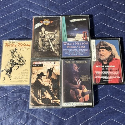Willie Nelson Cassettes Lot Of 6 Previous Owners Name On Them