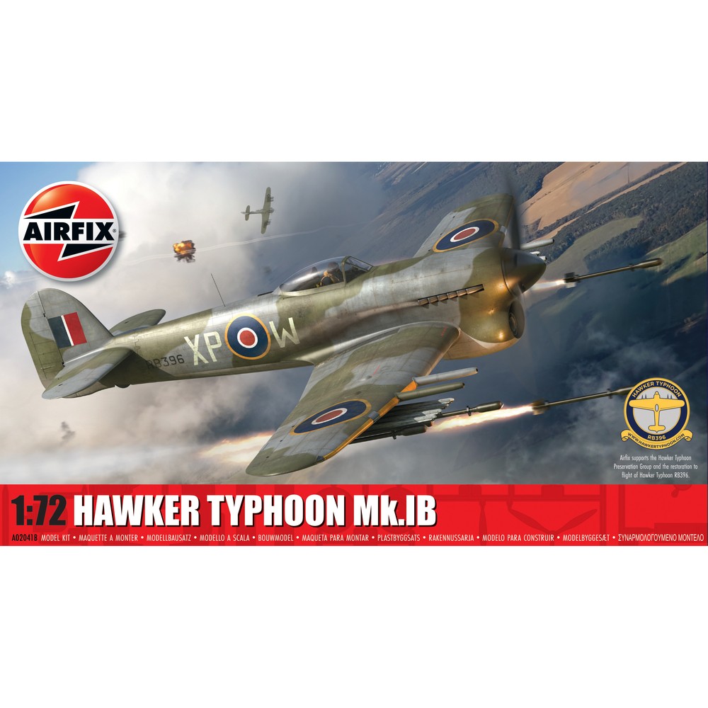 Airfix 1/72 Hawker Typhoon Mk IB Model Kit A02041B