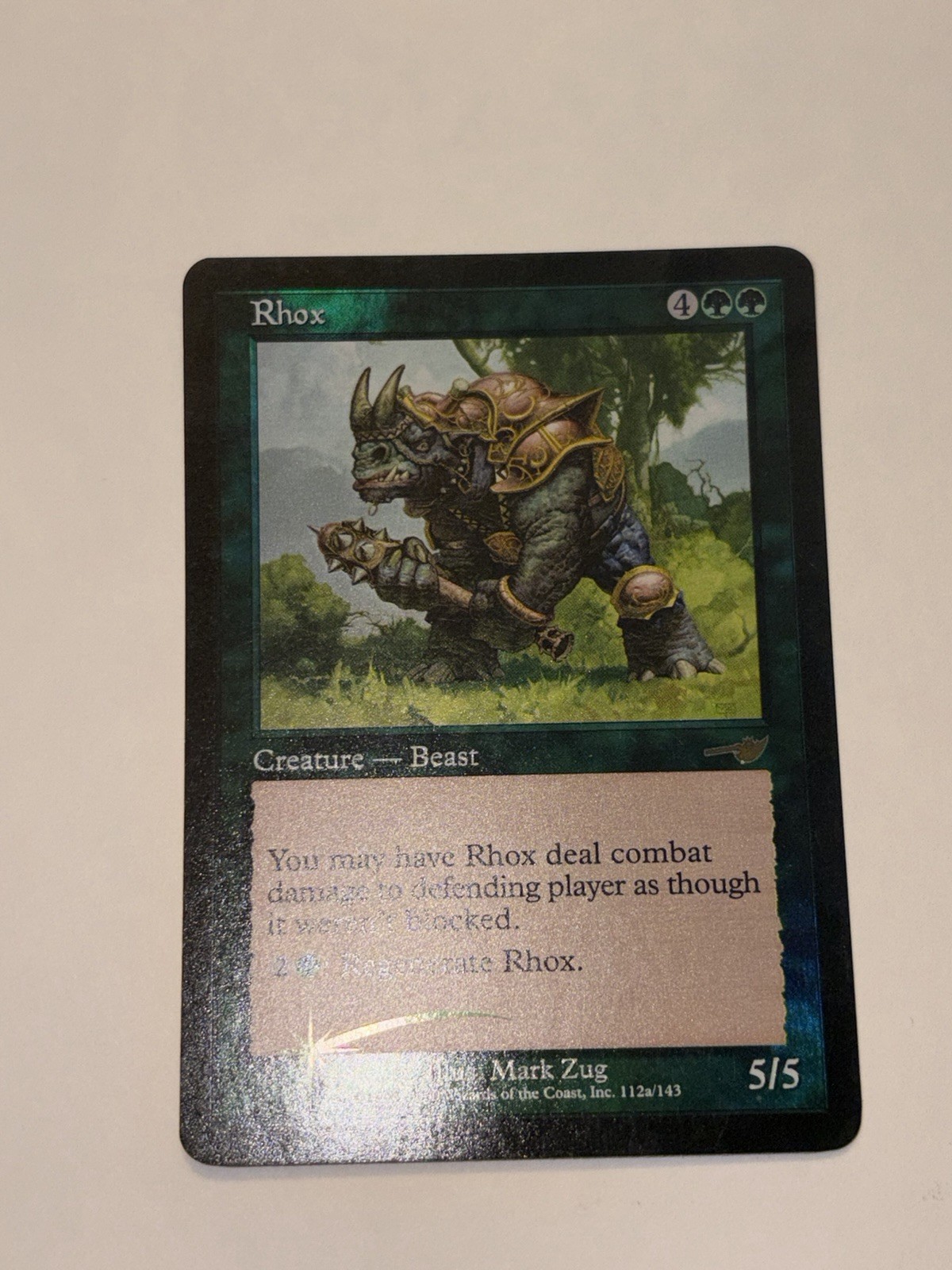 Magic the gathering Rhox foil  
