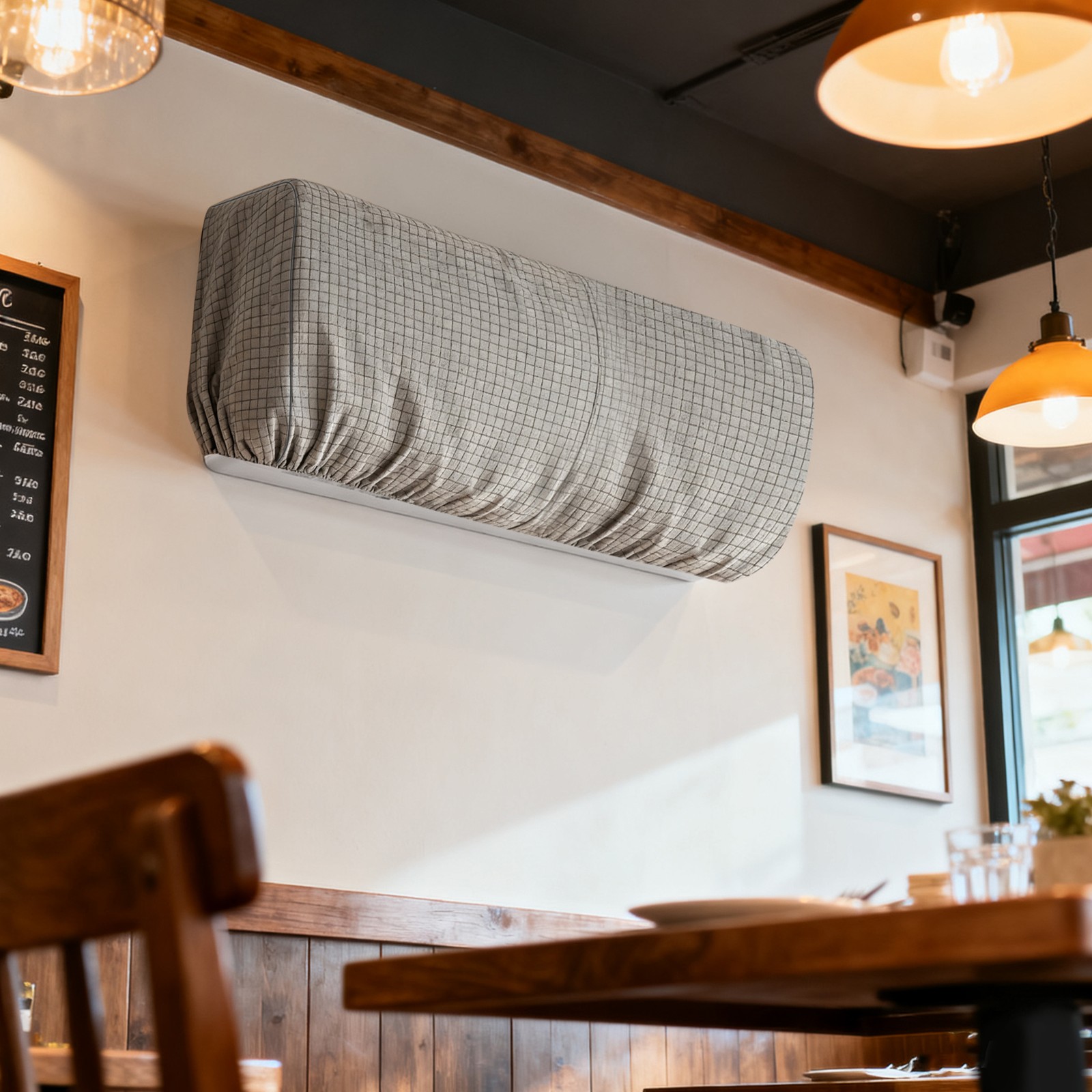 2PCS Heavy Duty Dustproof Air Conditioner Cover, Hanging Wall-Mounted AC 88–94cm