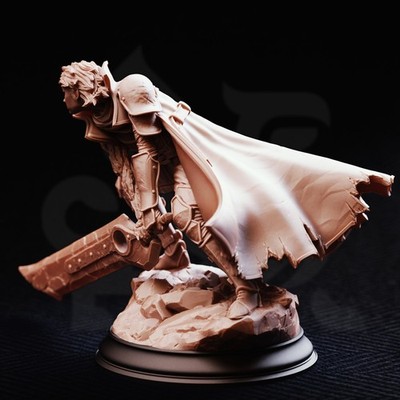 Elementarist, Elementarbarbar, Kämpfer, DM Stash, 3D Printed Miniature, D&D