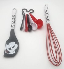 Disney Mickey Mouse Kitchen Utensil Set Spatula Whisk Measuring Spoons Silicone