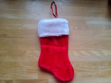 Nikolausstiefel Nikolausstrumpf Weihnachtsstiefel rot weiß zum Aufhängen Plüsch