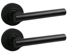 Ella Door Handle On Rose Matt Black (ALTRO 106678)
